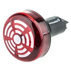 Werma 150 系列 红色灯罩 静态 LED 信号灯塔 - 蜂鸣器组合 15010055, 蜂鸣器发声, 面板安装
