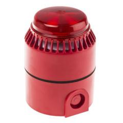 Fulleon Flashni 系列 101dB 红色灯罩 闪光 氙 发声器 - 信号灯塔组合 FL/RL/R/D 24V SWITCH, 电子发声