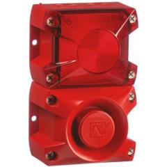 Pfannenberg PA X 1-05 系列 红色灯罩 闪光 氙 发声器 - 信号灯塔组合 23311805000, 电子发声