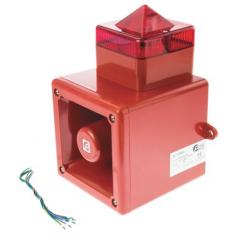 e2s AL105N 系列 105dB 红色灯罩 闪光 氙 发声器 - 信号灯塔组合 AL105NAC230R/R, 电子发声
