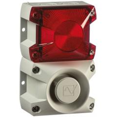 Pfannenberg PA X 1-05 系列 红色灯罩 闪光 氙 发声器 - 信号灯塔组合 23311805055, 电子发声