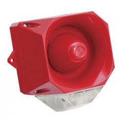 Fulleon Asserta Maxi 系列 108dB 透明灯罩 闪光 LED 发声器 - 信号灯塔组合 AS/M/SB/9-60/R/CL