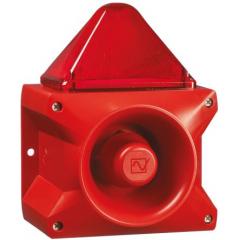 Pfannenberg PA X 10-10 系列 红色灯罩 闪光 氙 发声器 - 信号灯塔组合 23361805000, 电子发声