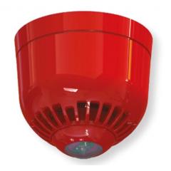 Klaxon Sonos 脉冲 系列 97dB 红色灯罩 闪光 LED 发声器 - 信号灯塔组合 ESF-5007, 电子发声