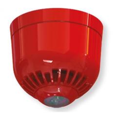 Klaxon Sonos 脉冲 系列 97dB 红色灯罩 闪光 LED 发声器 - 信号灯塔组合 ESF-5008, 电子发声