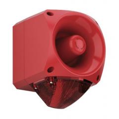 Klaxon Nexus 110 系列 红色灯罩 闪光 LED 发声器 - 信号灯塔组合 PNC-0062, 电子发声, 底座安装