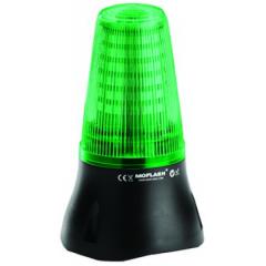 Moflash LEDA125 系列 90dB 绿色灯罩 闪光，静态 LED 发声器 - 信号灯塔组合 LEDA125-02-04, 电子发声