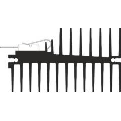 AAVID THERMALLOY 黑色 散热器 0SA36/150/B, 0.93K/W, 夹安装, 150 x 49.5 x 85.5mm