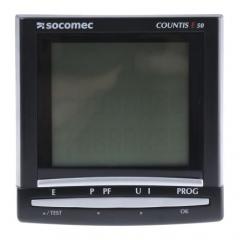 Socomec Countis E50 系列 4850 3010 92 x 92 mm 3 相 LCD 数字功率表, 0.5 s 级 (EN62053-21）、2 级 (EN61268)