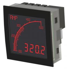 Trumeter APM-AMP 系列 4位 LCD 0 - 5A 数字电流表 APM-AMP-ANN, 测量交流，直流电流, 68 x 68 mm