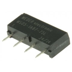 Meder MS05-1A87-75L 单极常开 簧片继电器, 5V dc, 15.2 x 3.81 x 6.8mm