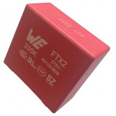 Wurth Elektronik WCAP-FTX2 系列 47nF 聚丙烯电容器 890324025009CS, ±10%, 275V ac, 通孔