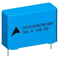 EPCOS B32686 系列 220nF 聚丙烯电容器 B32686A0224K000, ±10%, 1 kV 直流、400 V 交流