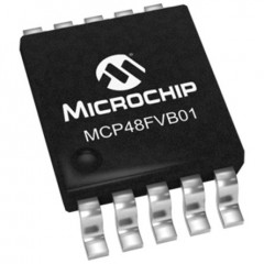 Microchip MCP48FVB01-E/UN , 8 位 DAC, SPI接口, 10引脚 MSOP封装