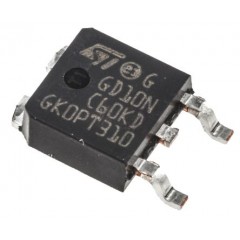 STMicroelectronics STGD10NC60KDT4 N沟道 IGBT, 20 A, Vce=600 V, 3引脚 DPAK (TO-252)封装