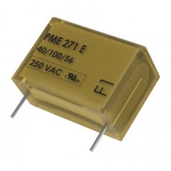 KEMET PME271E 系列 300V ac 10nF 纸质电容器 PME271E510MR30, ±20%容差, X1抑制类别, 通孔安装