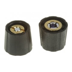 Sifam 黑色 套筒旋钮 S150004-BLK, 4mm轴, 15.5mm直径旋钮