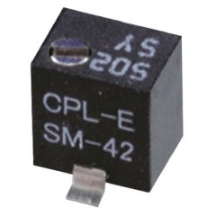 Copal Electronics 11 转 表面贴装 金属陶瓷微调电阻器 SM-42X 10k?, 带鸥翼型接端, 10kΩ ±10%, 0.25W