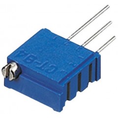 Copal Electronics 18 转 通孔 金属陶瓷微调电阻器 CT-94EW 5k?, 带针接端, 5kΩ ±10%, 0.5W, ±100ppm/°C