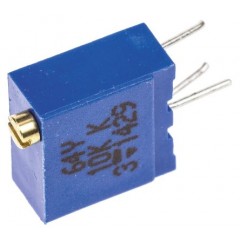 Vishay 64Y 系列 19（电气）、22（机械） 转 通孔 微调电阻器 M64Y103KB40, 带针接端, 10kΩ ±10%