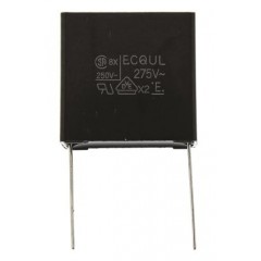 Panasonic ECQUL 系列 2.2μF 通孔 PET 聚酯电容器 (PET) ECQU2A225KL, ±10%容差, 250V ac, -40 to  85 °C
