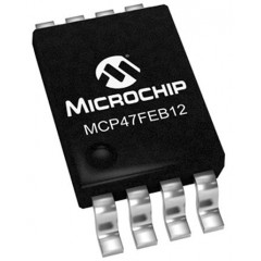Microchip MCP47FEB12A0-E/ST 双 10 位 DAC, I2C接口, 8引脚 TSSOP封装