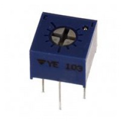 Vishay T73 系列 通孔 微调电阻器 T73YE103KT20, 带PC 引脚接端, 10kΩ ±10%, 0.5W, ±100ppm/°C