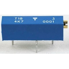 Vishay T18 系列 15（电气）转，18（机械）转 转 通孔 微调电阻器 T18203KT10, 带针接端, 20kΩ ±10%