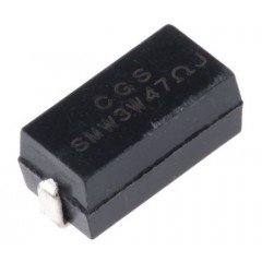 TE Connectivity SM 系列 3W 47Ω 绕线 高功率SMD 电阻器 SMW347RJT, ±5%, ±200ppm/°C