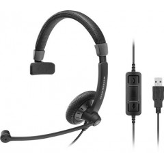 Sennheiser SC 40 USB MS BLACK 黑色 头顶戴式 耳机 506498, USB插头