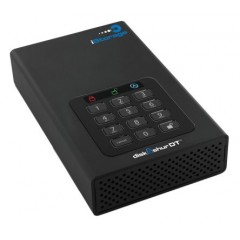 iStorage DT 黑色 8 TB 7200 RPM USB 硬盘 IS-DA-256-8000, 交流适配器, USB 3.0接口