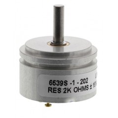 Bourns 6539 系列 2kΩ ±15% 线性 精密电位计 6539S-1-202, 1W, 3.17 mm 直径轴, ±500ppm/°C, 伺服安装