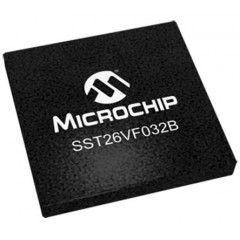 Microchip SST26VF032B-104I/TD 闪存芯片, 32Mbit (对称), SPI接口, 2.7 → 3.6 V, 24引脚 TFBGA封装
