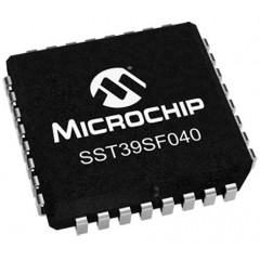 Microchip SST39SF040-55-4I-NHE 闪存芯片, 4Mbit (512K x 8 位), 并行接口, 55ns, 32引脚 PLCC封装