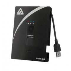 Apricorn Aegis Bio 3 黑色 2 TB 加密 便携式硬盘 A25-3BIO256-2000, USB 3.0接口