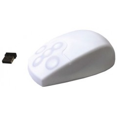 Ceratech AccuMed MOUNA-SIL-RFCWH 白色 5按钮 PS/2, USB 无线 工业用 医用 光学 鼠标