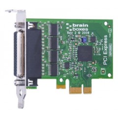 Brainboxes PX-260 4端口 RS232 PCIe 串行板, 921.6kbit/s波特率