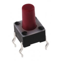 TE Connectivity 红色 按钮式 轻触式开关 1-1825910-5, 单刀单掷 - 常开, 50 mA @ 24 V 直流 5.9mm