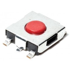 CK IP40 红色 按钮式 轻触式开关 PTS641 SP31 SMTR2 LFS, 单刀单掷 - 常开, 50 mA 3 (Dia.)mm 表面安装