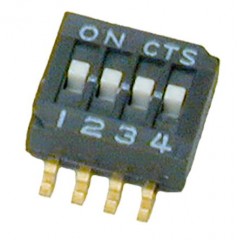CTS 2186LPSTF 6位置 琴键式 表面安装 DIP 开关, SP6T, 25 mA
