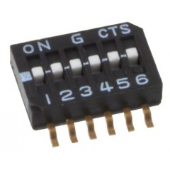 CTS 21810LPSTF 10位置 琴键式 表面安装 DIP 开关, SP10T, 25 mA
