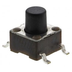 TE Connectivity 黑色 按钮式 轻触式开关 FSM6JSMATR, 单刀单掷, 50 mA @ 24 V 直流 3.4mm