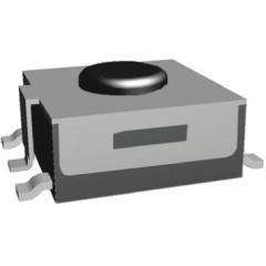 TE Connectivity 黑色 按钮式 轻触式开关 FSM1LPTR, 单刀单掷, 50 mA @ 24 V 直流 0.27mm
