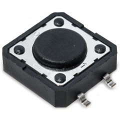 CK IP40 黑色 按钮式 轻触式开关 PTS125SM12-2 LFS, 单刀单掷 - 常开, 50 mA 7 (Dia.)mm 通孔