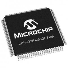 Microchip dsPIC33FJ256GP710A-I/PT 16bit DSP（数字信号处理器）, 40MIPS, 256 kB ROM 闪存, 30 kB RAM, 100引脚