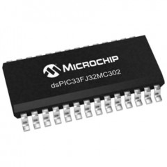 Microchip dsPIC33FJ32MC302-I/SO 16bit DSP（数字信号处理器）, 40MHz, 32 kB ROM 闪存, 4 kB RAM, 6x12bit ADC
