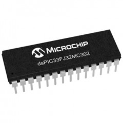 Microchip DSPIC33FJ32MC302-I/SP 16bit DSP（数字信号处理器）, 40MIPS, 32 kB ROM 闪存, 4 kB RAM, 28引脚