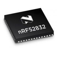 Nordic Semiconductor 32 位 ARM Cortex M4, 蓝牙智能 (微处理器) 蓝牙片上系统 SOC nRF52832-QFAA-T, 48引脚