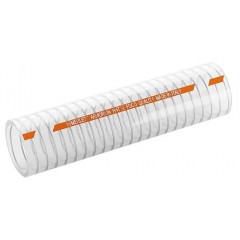 Merlett Plastics 9130350500010 10m长 61mm外径 无色 PVC 强化 软管, 3.5 bar, 125mm弯曲半径
