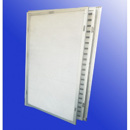 Cofan HXS-3548YM 防沙滤尘一体化百叶窗 双S型结构 351x487x51mm IP65 有效通风率55% 过滤棉可选 RAL7035